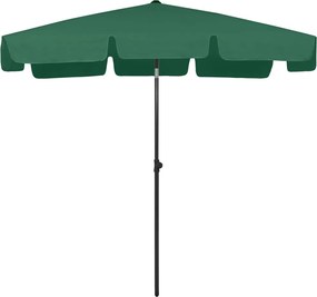 vidaXL Ομπρέλα Θαλάσσης Πράσινη 200 x 125 εκ.