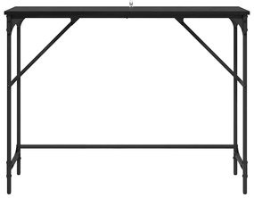 vidaXL Τραπέζι κονσόλας Μαύρη Οξυά 100 x 32 x 75 εκ Επεξεργασμένο ξύλο