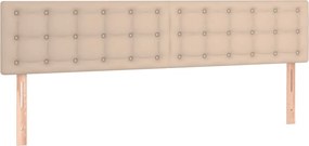 vidaXL Κρεβάτι Boxspring με Στρώμα Καπουτσίνο 120x190εκ.από Συνθ.Δέρμα