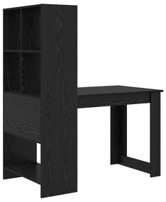 vidaXL Γραφείο Μαύρη δρυς 122 x 67 x 145 εκ. Επεξεργασμένο ξύλο