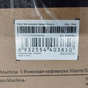 [Outlet Grade A] Ημιαυτόματη μηχανή εσπρέσο Xiaomi Grey EU BHR9798EU