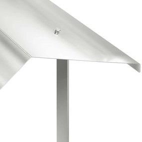 vidaXL Καπνοδόχος Ασημί 50 x 50 x 37 εκ Ανοξείδωτο ατσάλι
