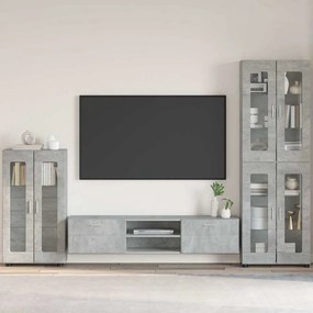 vidaXL Πλαϊνό γραφείο με ράφι FLORIN Σκυρόδεμα Γκρι 55,5 x 29 x 100 εκ