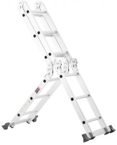 VEVOR Multi-Purpose Folding Ladder 7-in-1 3 Step 12ft Reach Height for Work