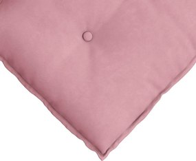 vidaXL Μαξιλάρι Πλάτης Ροζ 80 x 50 cm Υφασμάτινο Κορντουρά