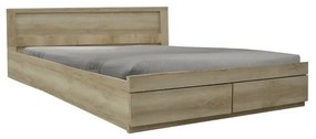 Κρεβάτι Olympus pakoworld με συρτάρι castillo-oak 140x200εκ