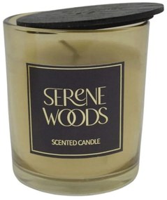 Αρωματικό Κερί Σε Δοχείο Serene Woods 833221 7x7x7,8cm Black-Beige Ankor Glass
