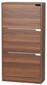 Mia shoe cabinet 9 pairs walnut 60x24x115cm 60x24x115 εκ.