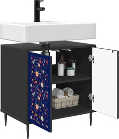 vidaXL Ντουλάπι Μπάνιου MAINZ Μαύρη Δρυς 60 x 40 x 61 εκ
