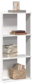 vidaXL Βιβλιοθήκη 3 επιπέδων Λευκό 60x30x120 cm Ξύλινη κατασκευή