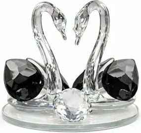Stewehome Σετ 2 τεμαχίων καρδιές από γυαλί 7x10 cm
