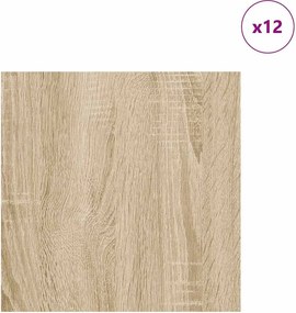 vidaXL Διακοσμητικά Πάνελ 12 τμχ. Δρύς Sonoma 30 x 30 x 0.27 εκ.