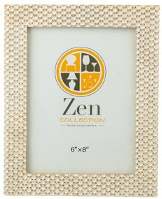 Κορνίζα Polyester Λευκή-Χρυσή 15x20εκ. Zen Collection 25.2.50682
