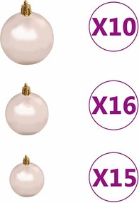 vidaXL Λεπτό χριστουγεννιάτικο δέντρο με LED Green 210 cm