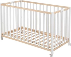 Κρεβάτι βρεφικό Fold Up-Φυσικό - Λευκό