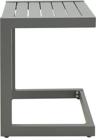 Τραπέζι Aether pakoworld ανθρακί αλουμίνιο 37.5x36.5x53εκ