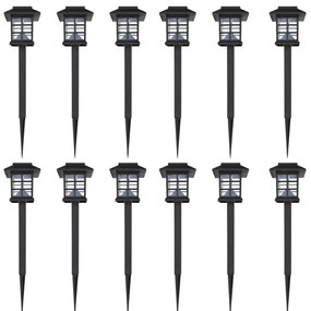 Ηλιακό φωτιστικό εξωτ. χώρου με LED 12 τμχ + Καρφί στερέωσης