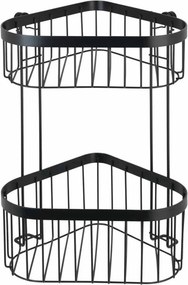Γωνιακή Ραφιέρα Μπάνιου Διπλή Wenko Classic Plus Black 23882100