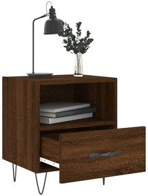 vidaXL Κομοδίνα 2 τεμ. Καφέ Δρυς 40 x 35 x 47,5 εκ. από Επεξεργ. Ξύλο
