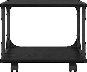 vidaXL Σταντ Εκτυπωτή Μαύρη Οξυά 41 x 28 x 33.5 εκ. Επεξεργασμένο ξύλο