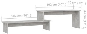 vidaXL Έπιπλο Τηλεόρασης Γκρι Σκυροδέματος 180x30x43 εκ. Μοριοσανίδα