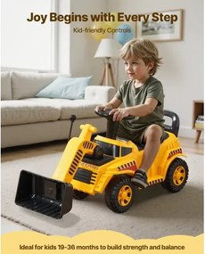 VEVOR Ride On Push Car 25 kg Excavator Push Car with Under-seat Storage