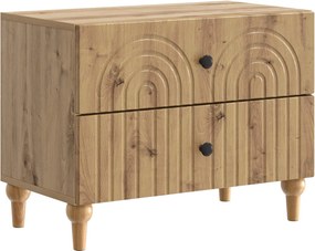 vidaXL Κομοδίνο Artisan Δρυς 62 x 34,5 x 48 εκ Επεξεργασμένο Ξύλο