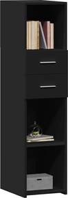 vidaXL Ντουλάπι Μαύρο 30x42,5x124 εκ. από Επεξεργασμένο Ξύλο