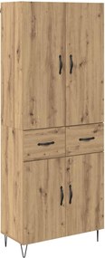 vidaXL Highboard 2 pcs Artisan Oak 69,5 x 34 x 180 εκ.