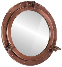 Καθρέφτης Φινιστρίνι Τοίχου Ø50 εκ. από Αλουμίνιο και Γυαλί