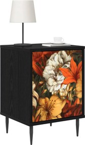 vidaXL Κομοδίνο GENNEP 2 τμχ. Μαύρη Δρυς 36 x 33 x 51 εκ.