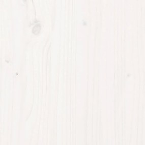 Πλαίσιο Κρεβατιού Λευκό 150 x 200εκ Μασίφ Ξύλο Πεύκου King Size - Λευκό