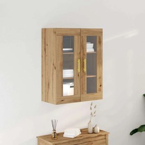 vidaXL Ντουλάπα Τοίχου  με Γυάλινα Πόρτες Artisan Oak 69,5x34x90 εκ.