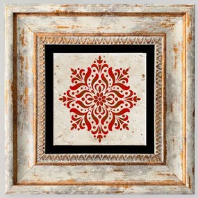 Κάδρο 602KLV1134 20x20cm Multi Wallity Square Wood,Stone