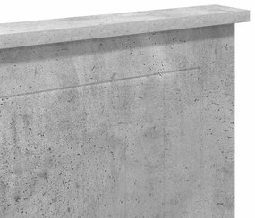 vidaXL Κεφαλάρι με κεφαλάρι Σκυρόδεμα Γκρι 160 cm Επεξεργασμένο ξύλο