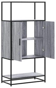 Highboard Grey Sonoma Κατασκευασμένο ξύλο και μέταλλο - Γκρι