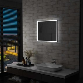 vidaXL Καθρέφτης Μπάνιου Τοίχου με LED 60 x 50 εκ.