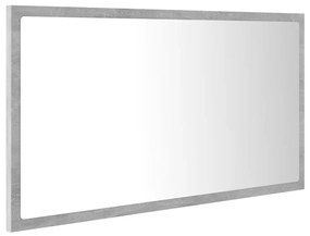 Καθρέφτης Μπάνιου Γκρι Σκυροδέματος 80x8,5x37 εκ. Ακρυλικός - Γκρι