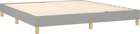 vidaXL Κρεβάτι Boxspring με Στρώμα Αν. Πράσινο 160x200εκ Υφασμάτινο