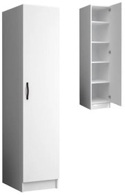 Megapap Ντουλάπα Ρούχων Ricardo Μονόφυλλη Λευκό 40x51,8x181εκ.