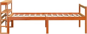 vidaXL Bed Frame Κερί Παλαίωσης 75 x 190 cm Solid Pine Wood, Plywood