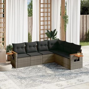 vidaXL Patio Sofa Set 6-θέσια Grey