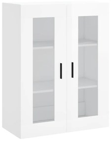 Ντουλάπι Τοίχου Γυαλιστερό Λευκό 69,5 x 34 x 90 εκ. - Λευκό