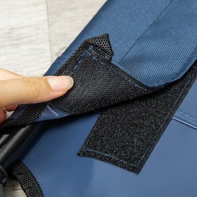 PawHut Κρεβάτι σκύλου, αναδιπλούμενο, κρεβάτι σκύλου εξωτερικού χώρου, υπερυψωμένο, 122 cm x 92 cm x 23 cm, μπλε + μαύρο