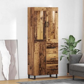 vidaXL Highboard 2 pcs Παλιό ξύλο 69,5 x 34 x 180 εκ.