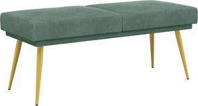 vidaXL Διπλή Επίστρωση Πάγκος Θαλασσί 120 x 45 x 46 εκ Βελούδο