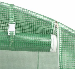 Θερμοκήπιο Πράσινο 20 μ² 10 x 2 x 2 μ. με Ατσάλινο Πλαίσιο - Πράσινο