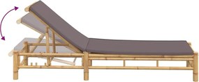 vidaXL Ξαπλώστρα με Μαξιλάρια 55 x 199 x 30 εκ. από Μπαμπού