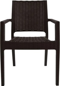 ΠΟΛΥΘΡΟΝΑ ΠΟΛΥΠΡΟΠΥΛΕΝΙΟΥ ΒΑΡΕΩΣ ΤΥΠΟΥ KAGANU DARK BROWN HM5134.09 57x55,5x89 εκ.