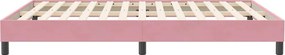 vidaXL Box Spring Κρεβάτι χωρίς στρώμα Ροζ 140x210 cm Βελούδινο